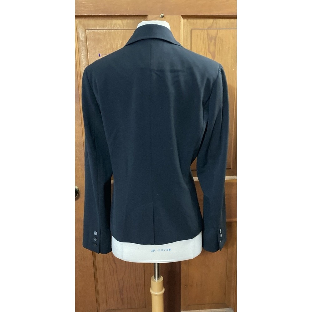 Eddie Bauer Black Blazer Womens Sz 8 New Shell Buttons Career Business Staple - Picture 2 of 8